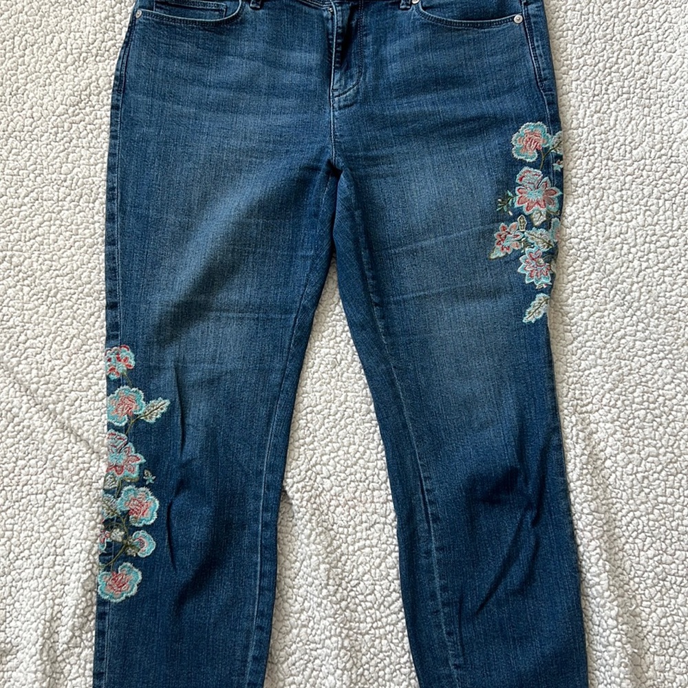 JJill authentic fit cropped jeans. Size 10